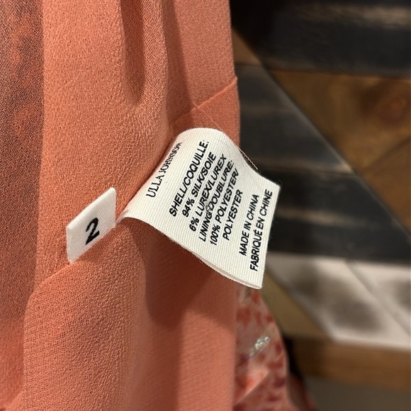 Ulla Johnson Noemi Wrap-Style Metallic Silk Mini Dress Coral 2 NWT - Picture 13 of 16